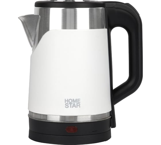 Чайник Homestar HS-1043 1.7 л, белый, двойной корпус 108855