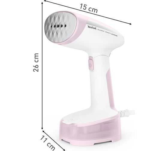 Отпариватель ручной TEFAL Access Steam Pocket DT3050E1 1300 Вт белый/розовый 1931865