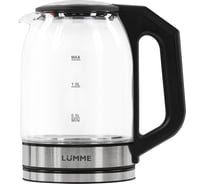 Стеклянный чайник LUMME LU-KT4109B черный/красный 42554
