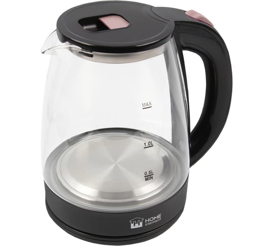 Стеклянный чайник HOME ELEMENT HE-KT185 (Longyi) черный коралл 42946 1