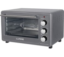 Духовой шкаф (мини-печь) LUMME LU-EO1715C серебряный сапфир, 30 л, конвекция + вертел 42690