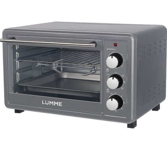 Духовой шкаф (мини-печь) LUMME LU-EO1715C серебряный сапфир, 30 л, конвекция + вертел 42690