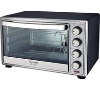 Духовой шкаф (мини-печь) STINGRAY ST-EO121A черный/сталь, 42 л, шашлычница, вертел, конвекция 43238