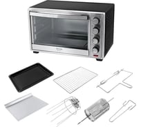 Духовой шкаф (мини-печь) STINGRAY ST-EO121B черный/сталь, 42 л, шашлычница, вертел, аэрофритюрница 42950