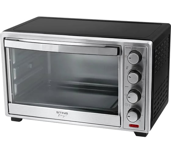 Духовой шкаф (мини-печь) STINGRAY ST-EO121B черный/сталь, 42 л, шашлычница, вертел, аэрофритюрница 42950