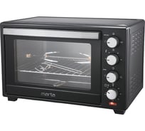 Духовой шкаф (мини-печь) MARTA MT-4281 черный жемчуг, 40 л, конвекция+шашлычница+вертел+эмаль 37278