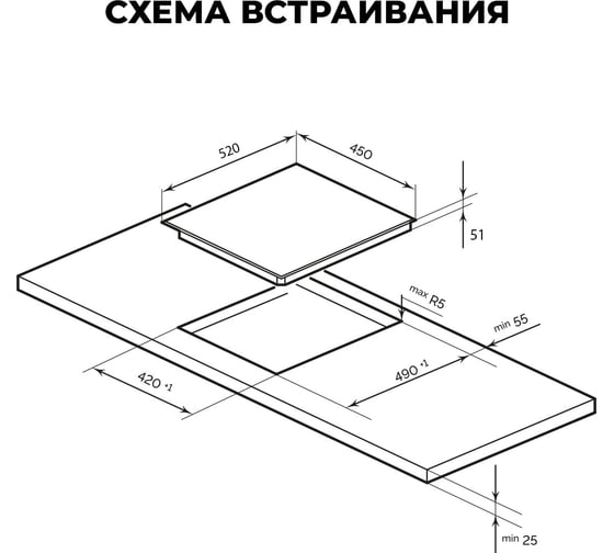 Электрическая варочная поверхность LEX EVH 430B BL CHPE000067