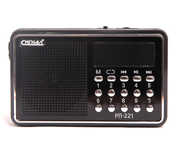 Радиоприемник СИГНАЛelectronics Сигнал РП-221, FM 88-108 МГц, акб 400 mA/h, USB/microSD 17818
