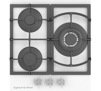 Газовая варочная панель Zigmund & Shtain на стекле M 26.4 W