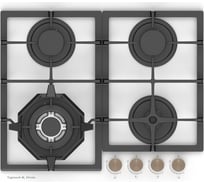 Газовая варочная панель Zigmund & Shtain на стекле M 26.6 W