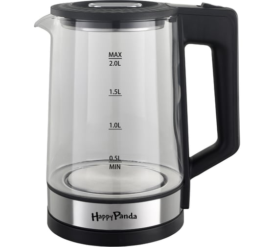 Электрический чайник HAPPY PANDA HP-2700BK (2.0) стекло, точечная подсветка УТ000002051 1