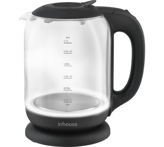 Чайник электрический Inhouse 2200 Вт, 1,7 л IEK-1723BK