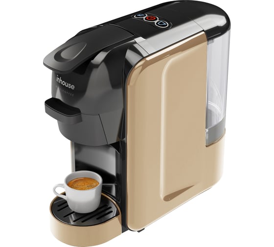 Универсальная капсульная кофемашина Inhouse серия Multicoffee 3в1, 19 бар, бежевый ICM1904BG
