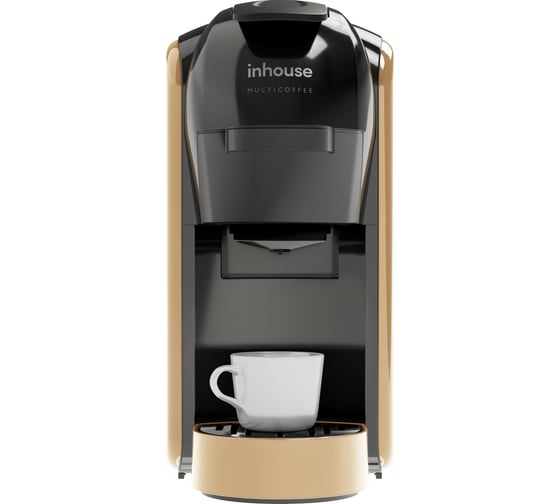 Универсальная капсульная кофемашина Inhouse серия Multicoffee 3в1, 19 бар, бежевый ICM1904BG