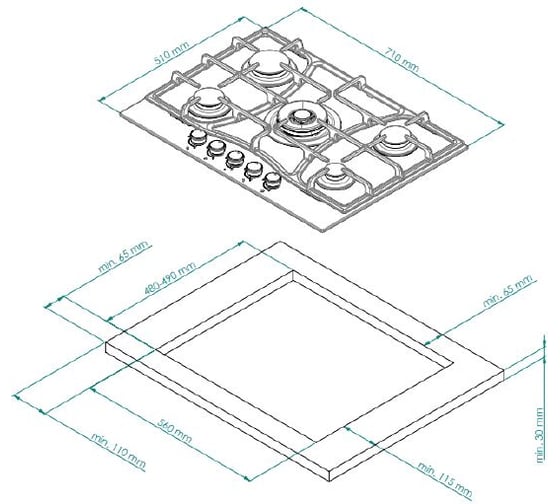 Варочная поверхность KUPPERSBERG FS 710 Ant Bronze 8700