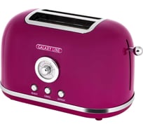 Электрический тостер Galaxy LINE GL 2916 малиновый джем, металл, 900 Вт, функция подогрева и разморозки, 6 степеней поджарки 7021329160
