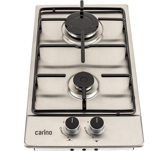 Газовая варочная панель Carino 30 см, газ-контроль, нержавеющая сталь, автоматический розжиг, эмалированные решетки CH30V20M416