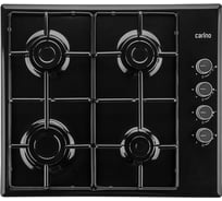 Газовая варочная панель Carino 60 см, газ-контроль, автоматический розжиг, эмалированные решетки CH60Q40B401