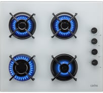 Газовая варочная панель Carino 60 см, газ-контроль, закаленное стекло, автоматический розжиг, эмалированные решетки CH60K40C111