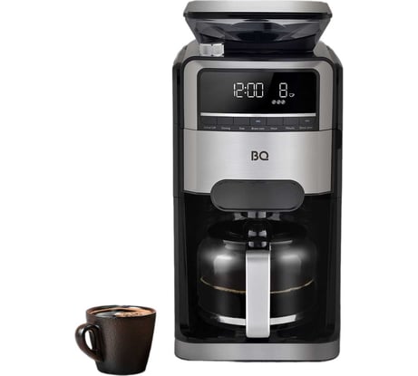 Капельная кофеварка со встроенной кофемолкой BQ CM3002 черный-стальной 86199563