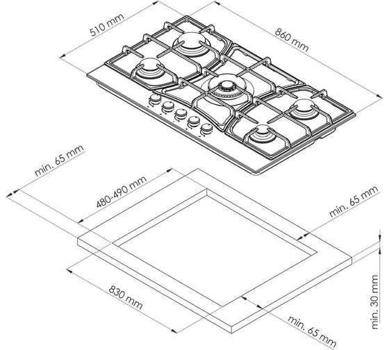 Варочная поверхность KUPPERSBERG FS 910 C Bronze 8703
