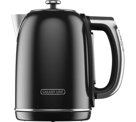 Чайник электрический Galaxy LINE GL 0360, черный агат, металл, 2200 Вт, 1,7 л, OTTER контроллер 7010103600
