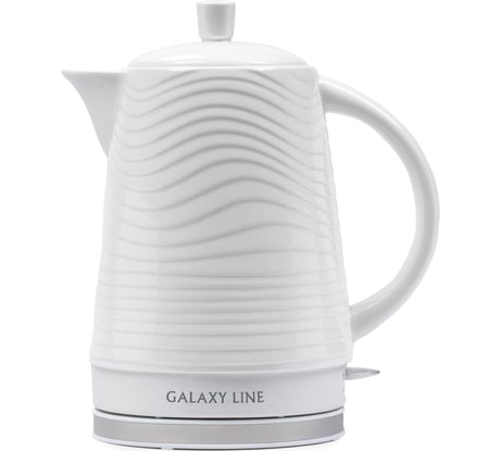 Чайник электрический Galaxy LINE GL 0508, белый, керамика, 1400 Вт, 1,9 л, 7010105080