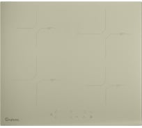 Панель варочная индукционная Bufett 4 конфорки, 7000 Вт, бежевая, 640150