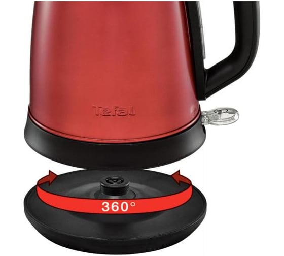 Чайник TEFAL Confidence KI270530 1.7 л 2400 Вт красный металл/пластик 398187