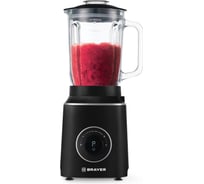 Блендер настольный BRAYER 1210BR 1400 Вт, 9 скоростей, дисплей, колка льда, 6 ножей, кувшин 1,5 л BR1210