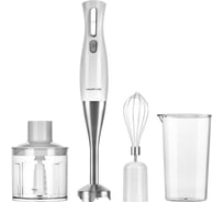 Блендерный набор Galaxy LINE GL 2164, белый, погружной, 1200 Вт, четырехлопастный нож, насадка-венчик, насадка-измельчитель, насадка-блендер 7020121641