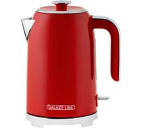 Чайник электрический Galaxy LINE GL 0349, феррари, металл, 2200 Вт, 1,7 л, корпус из нержавеющей стали AISI 304, STRIX контроллер, шкала уровня воды 7010103490