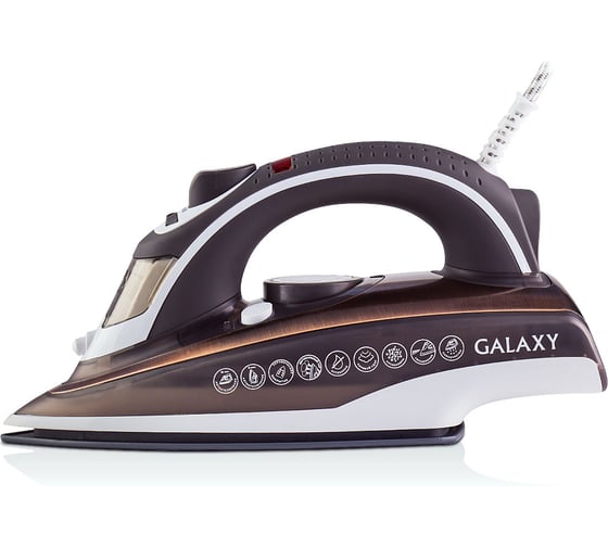 Утюг Galaxy GL 6114, коричневый, паровой, 2400 Вт, керамическое покрытие подошвы 5060161140