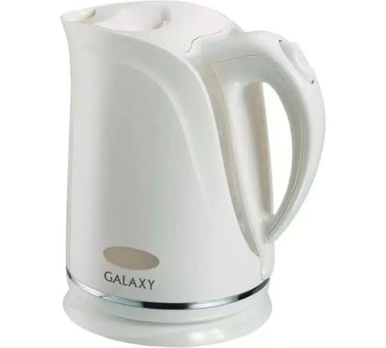 Чайник электрический Galaxy GL 0206, белый, пластик, 2200 Вт, 2 л, съемный фильтр, шкала уровня воды, светодиодная подсветка 5010102060 1