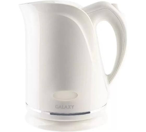 Чайник электрический Galaxy GL 0206, белый, пластик, 2200 Вт, 2 л, съемный фильтр, шкала уровня воды, светодиодная подсветка 5010102060