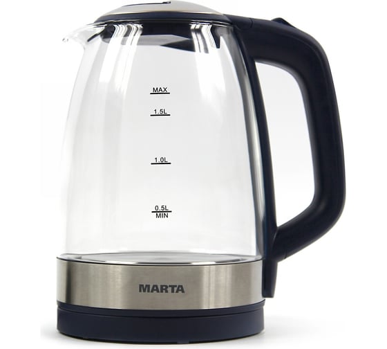 Чайник стеклянный MARTA темный топаз MT-1078 36302