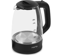 Чайник стеклянный MARTA черный жемчуг MT-1077 36295