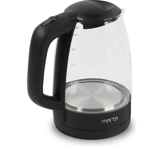 Чайник стеклянный MARTA черный жемчуг MT-1077 36295