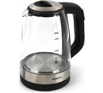 Чайник стеклянный MARTA черный жемчуг MT-1087 36307