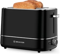 Тостер BRAYER 2118BR 930 Вт, 6 режимов, автоподогрев, разморозка, отмена, автоотключение, 2 тоста BR2118
