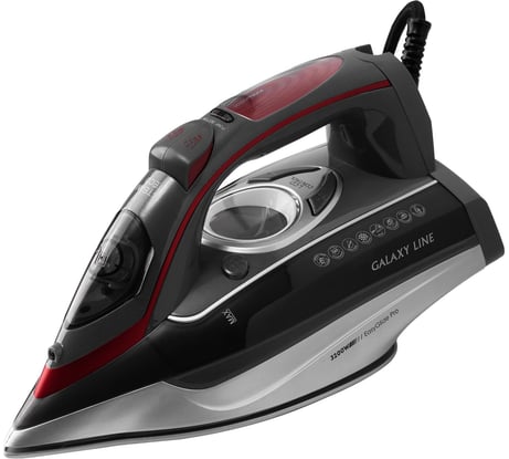 Утюг Galaxy LINE GL 6142, серый, паровой с помпой, 3200 Вт, керамическое покрытие EasyGlide Pro 7060161420
