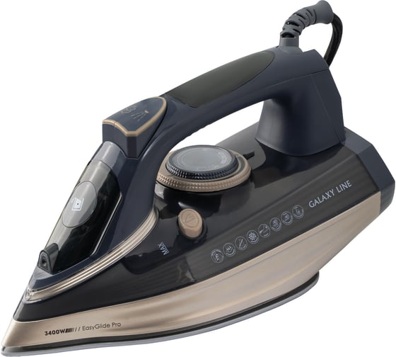 Утюг Galaxy LINE GL 6143, синий, паровой, 3400 Вт, керамическое покрытие EasyGlide Pro 7060161430 1