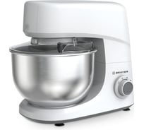 Кухонная машина BRAYER 1504BR, 1000 Вт, AC мотор, 3 скорости, чаша из нержавеющей стали 4 л, 3 насадки BR1504