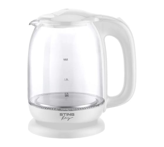 Чайник стеклянный STINGRAY ST-KT3005A белый 43364