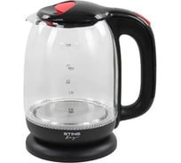 Чайник стеклянный STINGRAY ST-KT3005A черный/красный 39320