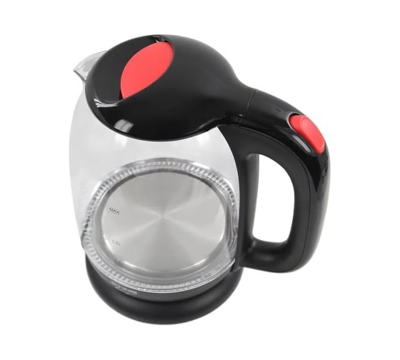 Чайник стеклянный STINGRAY ST-KT3005A черный/красный 39320