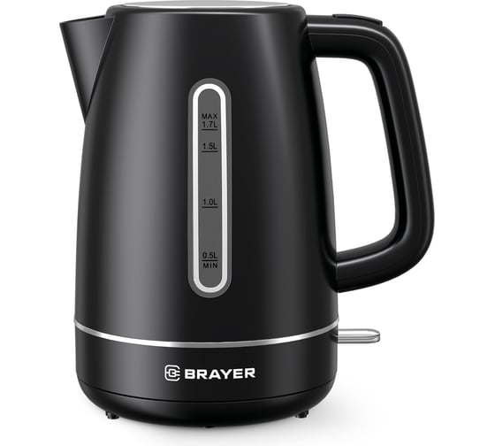 Чайник электрический BRAYER 6103BR-BK, 2200 Вт, 1.7 л, пластиковый корпус, STRIX, автоотключение BR6103BK 1