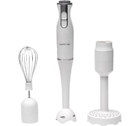 Блендер Galaxy LINE GL 2104, белый с серебристым, погружной, 800 Вт, 15000 об/мин, режим турбо 7020121040