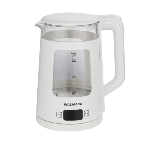 Чайник электрический Willmark WEK-1720DW 1.7 л, 5 режимов, LCD дисплей, cенсорное управление, поддержка температуры, 2200 Вт 2002560