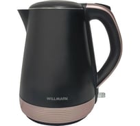 Чайник электрический Willmark WEK-1839PS 1.8 л, двойные стенки, эффект термоса, защита от перегрева, 2000 Вт черный 2002565
